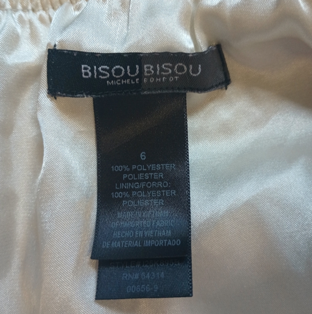 Bisou Bisou Y2K Babydoll Halter Dress Size 6 Floral Satin Festival Boho Coquette - Picture 5 of 8